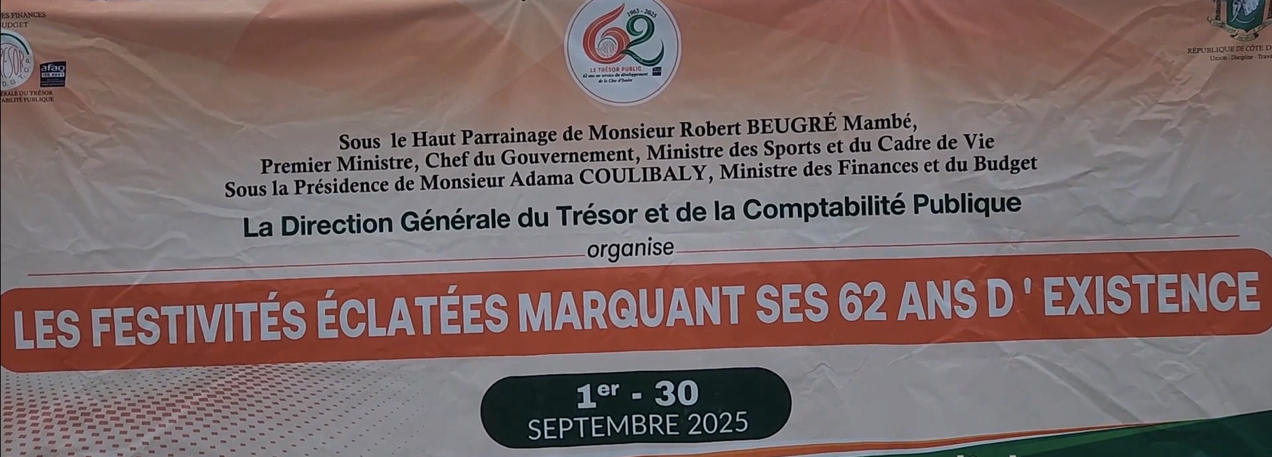 Festivités des 62 ans d'existence du Trésor Public-CF Dabou