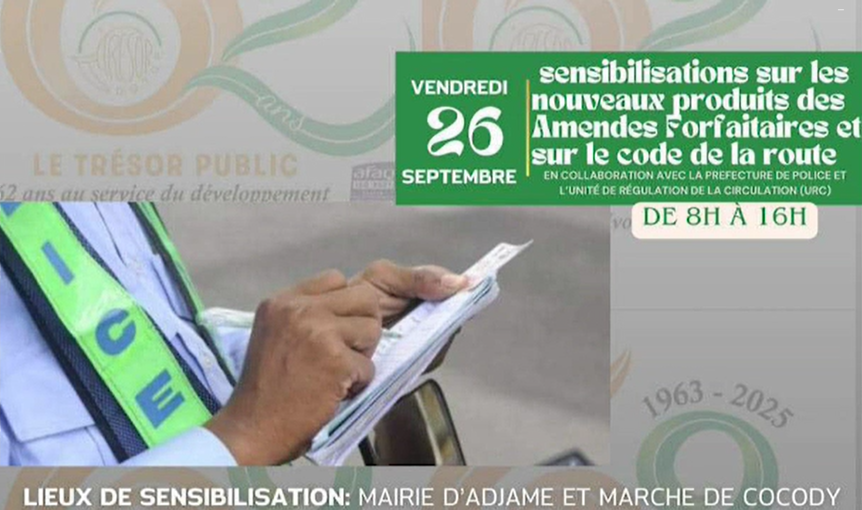 Sensibilisation sur le code de la route et paiement des amendes forfaitaires